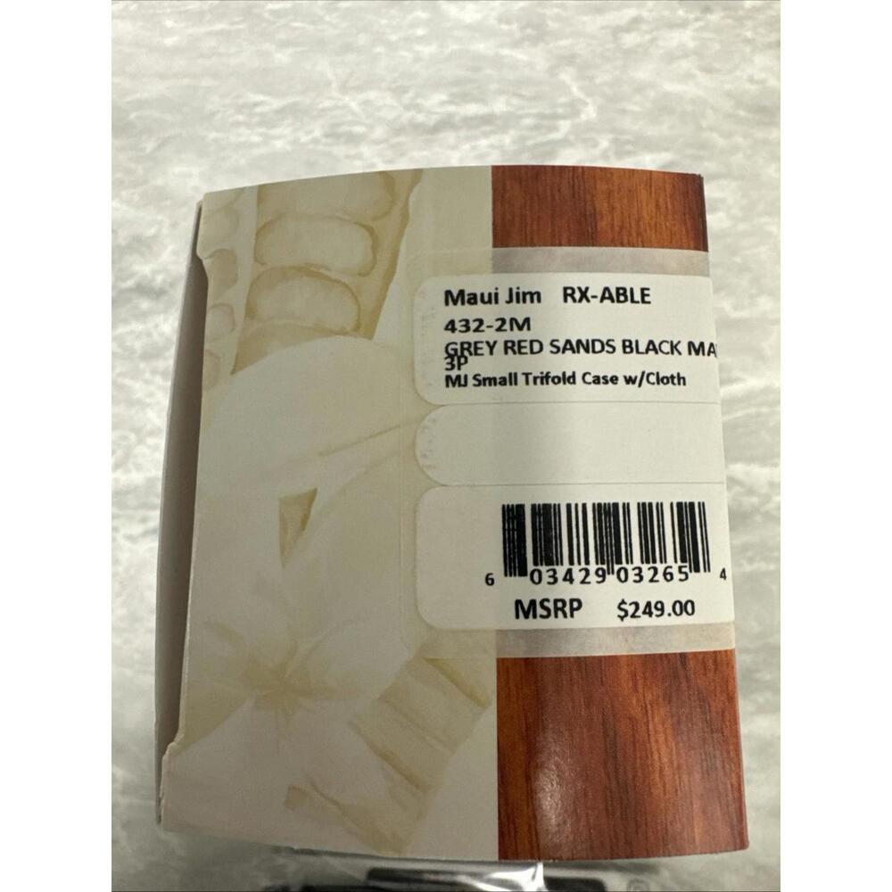 MAUI JIM | NEW | RED SANDS | 432 - 2M | MATTE BLACK | NEUTRAL GREY - Picture 4 of 10